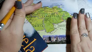 ASMR ~ Venezuela History and Geography ~ Soft Spoken Page Turning Map Pointing