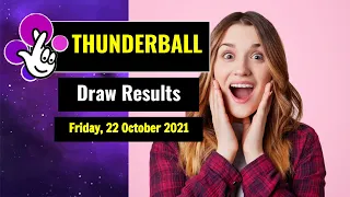 Thunderball draw results from Friday, 22 October 2021