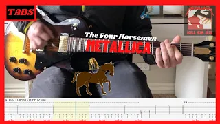 The Four Horsemen - Metallica (ALL RIFFS + TABS) Guitar lesson/tutorial/How to play