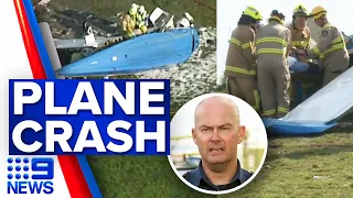 Light plane crashes at Melbourne golf course | 9 News Australia