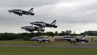 4Kᵁᴴᴰ Frecce Tricolori Italian Air Force Takeoff Departure @ RAF Fairford