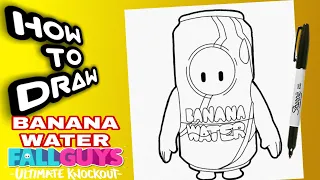 HOW TO DRAW FALL GUYS BANANA WATER | FALL GUYS DRAWINGS | STEP BY STEP |