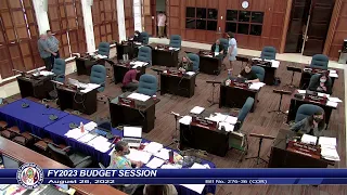 36th Guam Legislature FY2023 Budget Session - August 26, 2022 PM