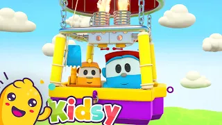 NEW Episode🥳Leo the Truck - HotAir Balloon | KIDSY | Happy Cartoons for Kids