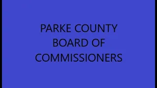 October 19, 2020 - Parke County Board of Commissioners Meeting
