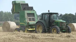 JOHN DEERE 6320 AND JOHN DEERE 592 BALER