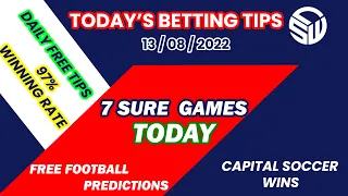 Football Predictions Today 13/08/2022 | Soccer Predictions Today | Betting Tips Today