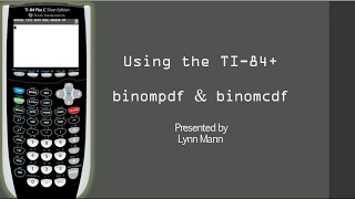 TI-84+ Binomial PDF and CDF