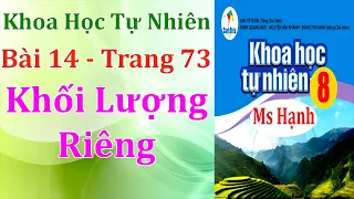 Khoa học tự nhiên 8 Sách cánh diều Bài 14 Trang 73 Khối lượng riêng