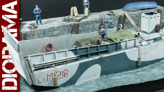 British LCM 3 dockside diorama (1/35 scale model)