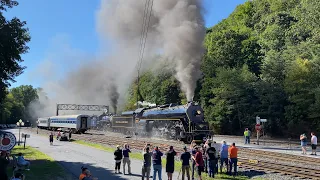 Reading & Northern 2102 & 425 Steam Train Departs Port Clinton w/ Iron Horse Ramble (August 2022)