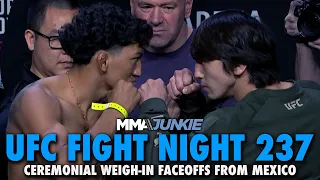 UFC Fight Night 237 Full Fight Card Faceoffs | Ceremonial Weigh-Ins | MMA Junkie