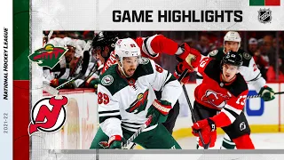 Wild @ Devils 11/24/21 | NHL Highlights