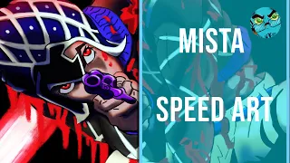 Speed Painting Mista from Jojo's Bizarre Adventure: Golden Wind