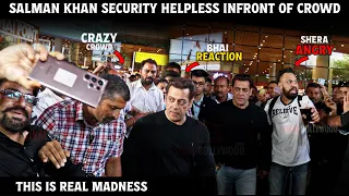 Crowd went Out of Control When They saw SALMAN KHAN at Mumbai Airport in Tight Security