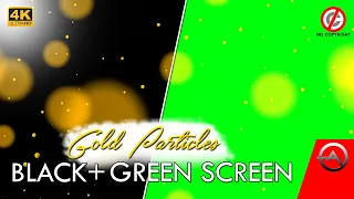 Gold Particles Green Screen || Blackscreen  || 4k  || No-Copyright || #greenscreen #particles