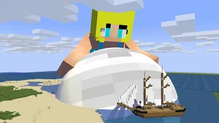 Fat giant minecraft eating the whole Yatch - Minecraft Animation