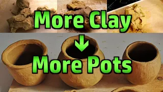 Cooking in Wild Clay Pottery - Part 2.5 - Making Pots (Again)