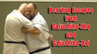 Practical Kata Bunkai: Gojushiho Sho and Dai Bearhugs Escapes