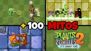 Más de 100 Mitos en Plantas vs Zombis 2 | Parte 1 a 10