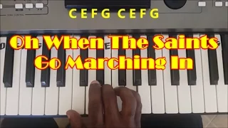 Oh When The Saints Go Marching In Easy Piano Keyboard Tutorial