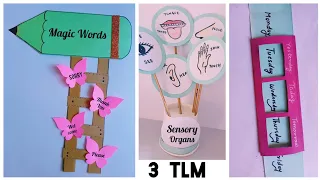 TLM for primary school/ sensory organs TLM/ Magic words TLM for class 1 & 2 / Days of week TLM/ TLM