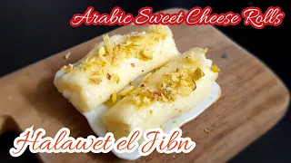 Halawet El Jibn / Arabic Sweet Cheese Rolls #recipe #miniaturecooking