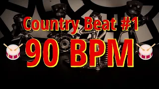 90 BPM - Country Beat #1 - 4/4 #DrumBeat - #DrumTrack - Country #Drumbeat 🥁🎸🎹🤘