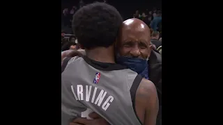 Kyrie Irving & His Dad Share a Moment after beating the Bucks!🙌 #shorts