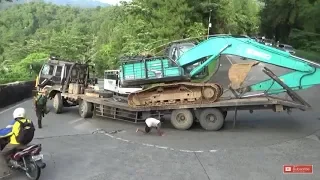 this truck is broken !! due to pass through the mountain path in Indonesia