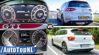 VW Polo GTI 2019 vs 2019 VW Golf GTI 100-230 AUTOBAHN POV & SOUND by AutoTopNL