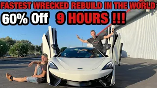 9 Hours Wrecked Rebuild On A McLaren, Fastest Rebuild in the World From Auction (VIDEO #22)