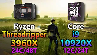 Ryzen Threadripper 3960X (24C/48T) vs Core i9 10920X (12C/24T) | PC Gaming Benchmark Test