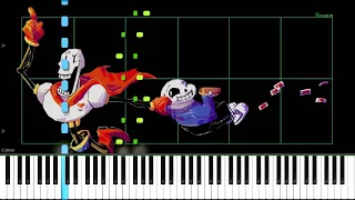 Undertale // Nyeh Heh Heh! & Bonetrousle // Duet | LyricWulf Piano Tutorial on Synthesia OST 16 & 24