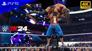 WWE 2K24 - John Cena vs. Triple H | No Holds Barred Match | PS5™ [4K60]