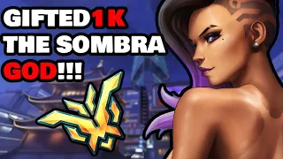 GM 2 RANK! GIFTED1K INSANE SOMBRA GAMEPLAY OVERWATCH 2