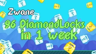 Growtopia | 96 Diamond Locks in 1 week (Watch till' the end)