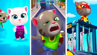 Talking Tom Jetski 2 vs Talking Tom Gold Run vs Talking Tom Hero Dash - Gameplay Walkthrough AS35DF