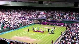 [OFFICIAL HD] US flag falls during Serena Williams's gold-medal ceremony at Wimbledon Olympics 2012