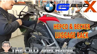 BMW G650 XCOUNTRY How to mount a HEPCO & BECKER LUGGAGE RACK.. EASY..?