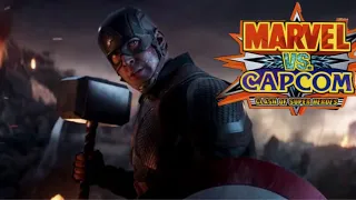 Captain America vs Thanos with Captain America’s theme from Marvel vs Capcom