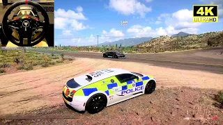 Bugatti Veyron UK Police Chase Bugatti Divo Speeding | Insane Catching | Forza Horizon|SteeringWheel