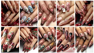 Eye Catching Nail polish 💅Beautiful floral Modern Printed Summer Seasons nail art designs in2024/25🪩