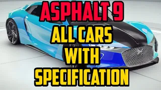 Asphalt 9 - All cars list