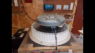 Part 1  LG Washing machine motor powering six 90 watt Generators / Motors