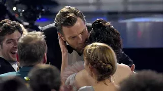 Ewan McGregor kisses new girlfriend Mary Elizabeth Winstead a wins Critics' Choice Award for Fargo