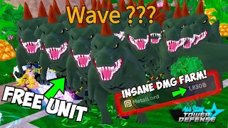 New FREE UNIT Dino Army DESTROYS INFINITE MODE (1.8 TRILLION DAMAGE)! (Exotic Rex 6 Star - X Drake)