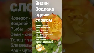 Знаки Зодиака одним словом