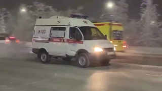Gazelle Sobol ambulance with siren wail & yelp