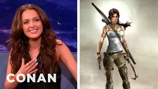 Camilla Luddington Died A Million Different Ways In "Tomb Raider" | CONAN on TBS